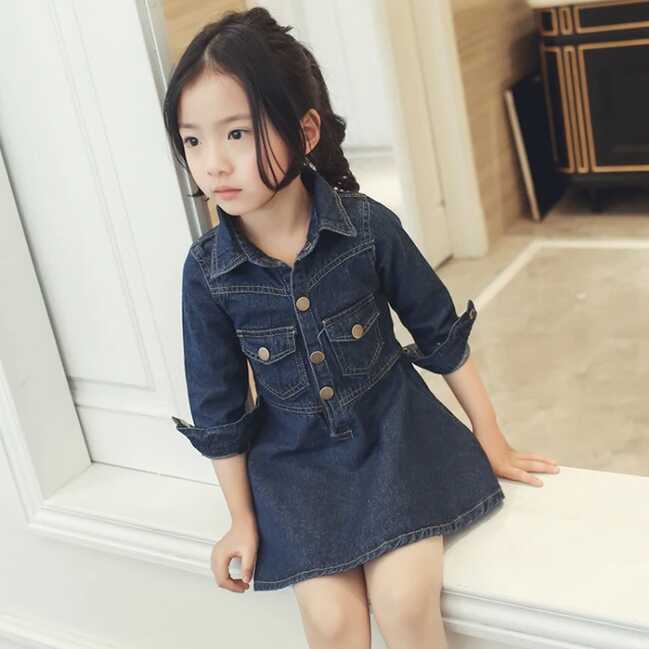 Denim Dresses Teenage Girls | Clothes Girls Denim Dress | Denim ...