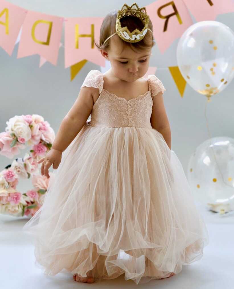 Desert Sand Fairy Flower Girl Dress, First Birthday, Baby Cake ...