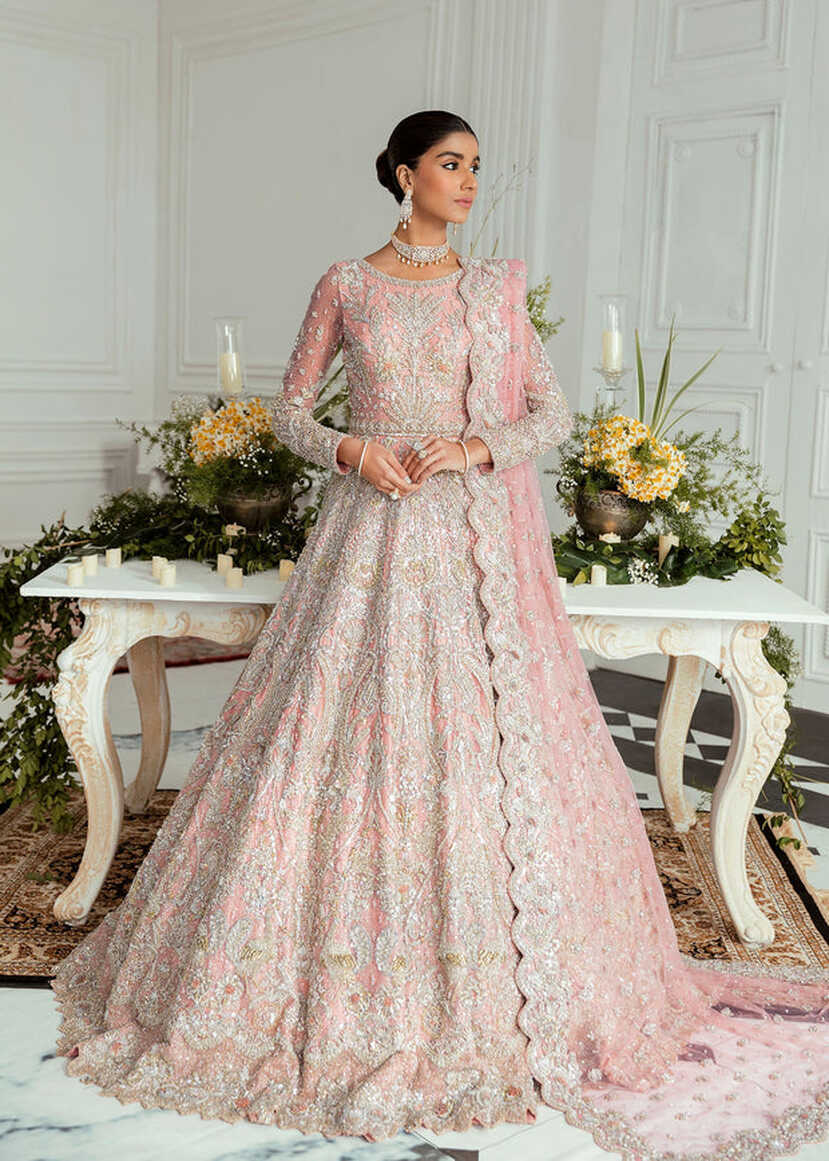 Designer Bridal Light Pink Indian Wedding Dress for Walima ...