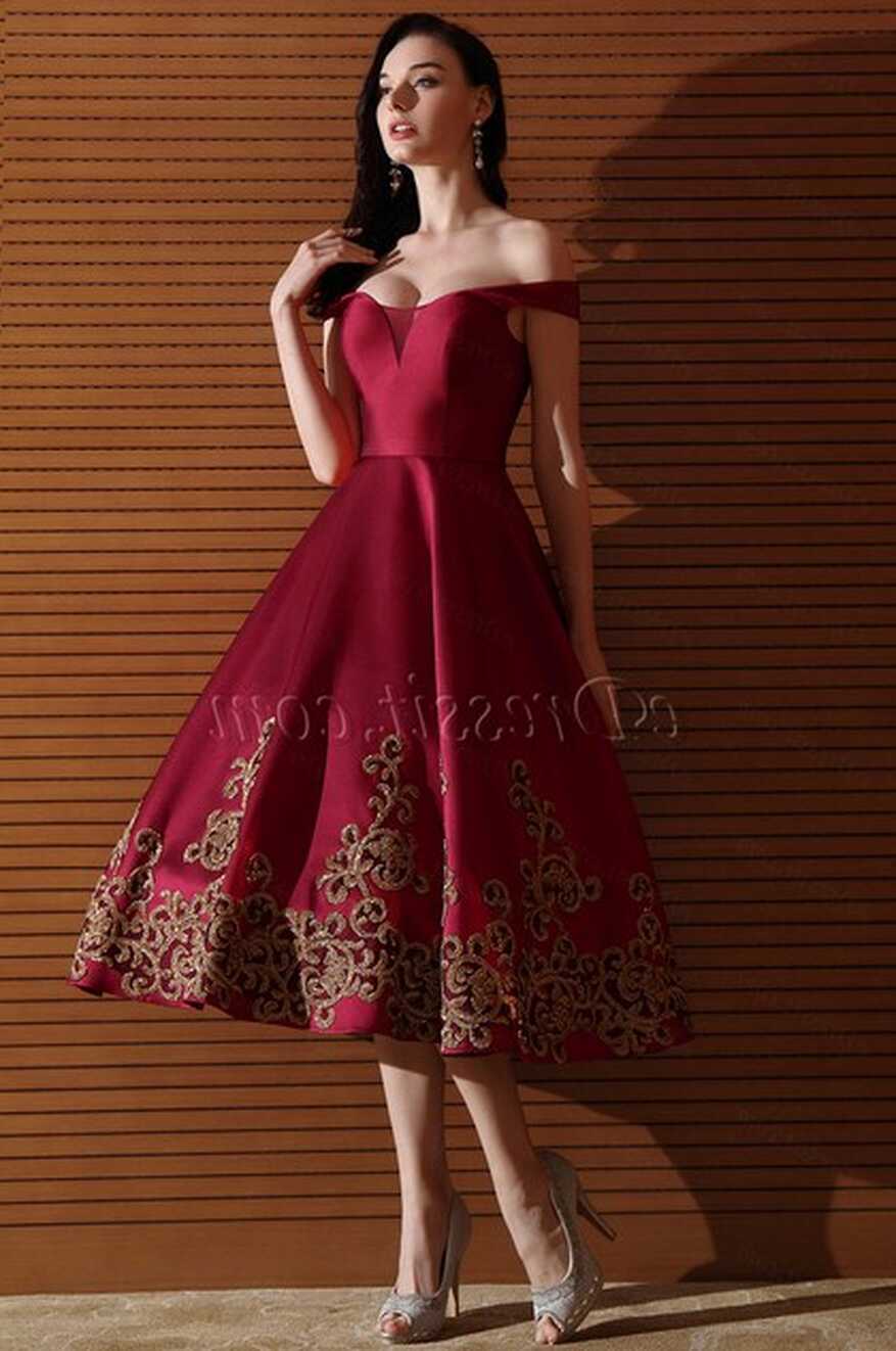 Designer Burgundy Off Shoulder Short Prom Dress (04170917 ...