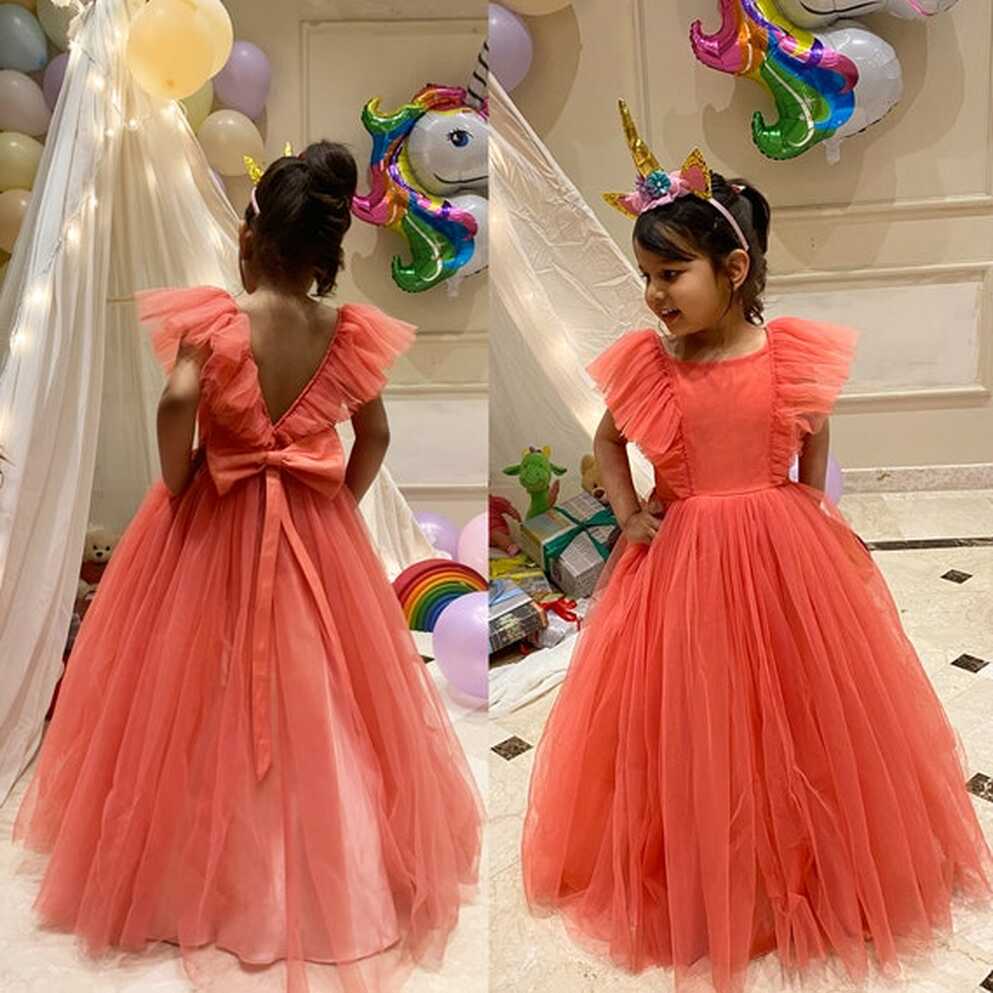 Designer Gowns for Little Girls, Long Dresses,babies Birthday ...