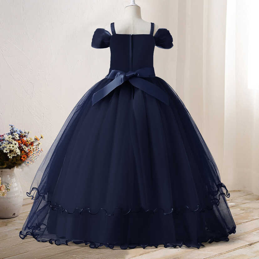 Dezsed Kids Dresses For Girls Fashion New Net Yarn Embroidery ...