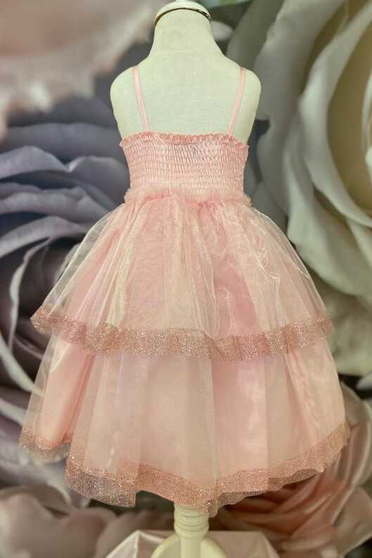 Dide Kids Dide Girl&#39;s Glitter Pink Evening Dress - Trendyol