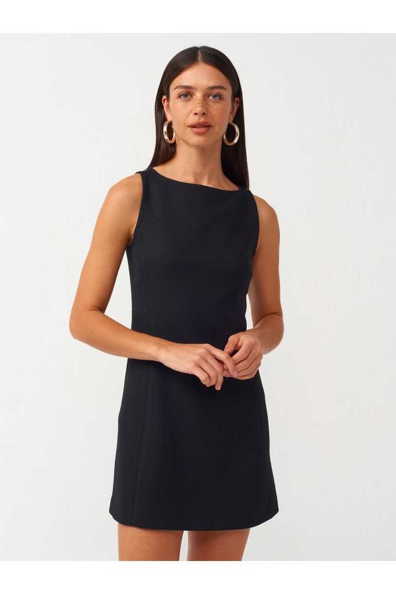 Dilvin 90898 Black Sleeveless Short Dress - Trendyol