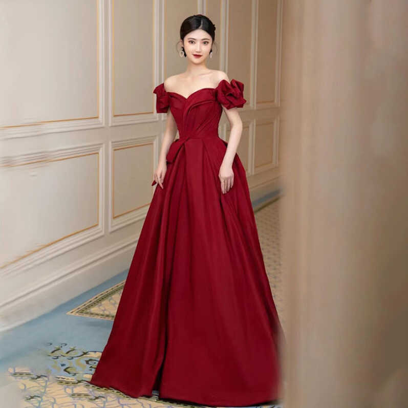 Dinner dress maxi dress formal prom gown dinner dress elegantWine ...