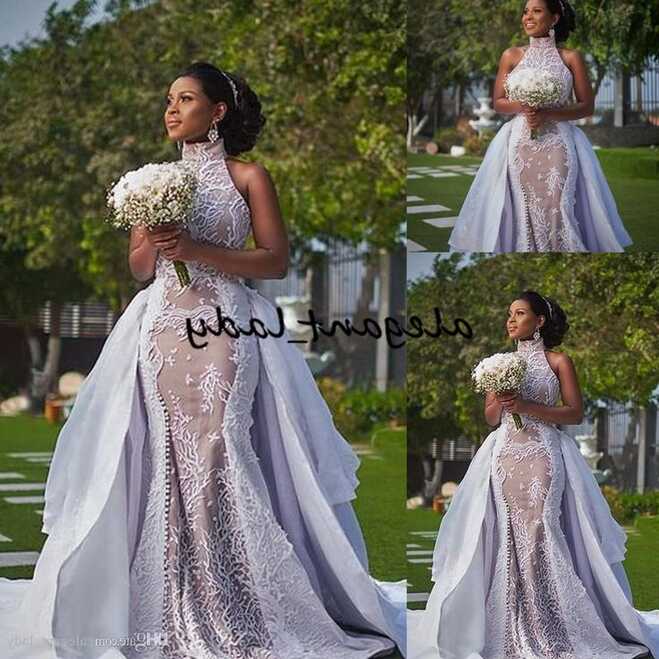 Discount Plus Szie African Wedding Dresses With Detachable Train ...