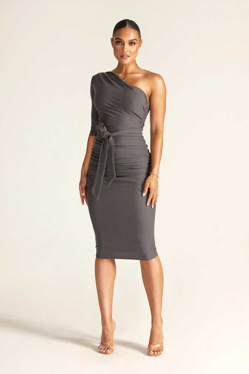 Dolly Elegant Bodycon Dress (Gray)