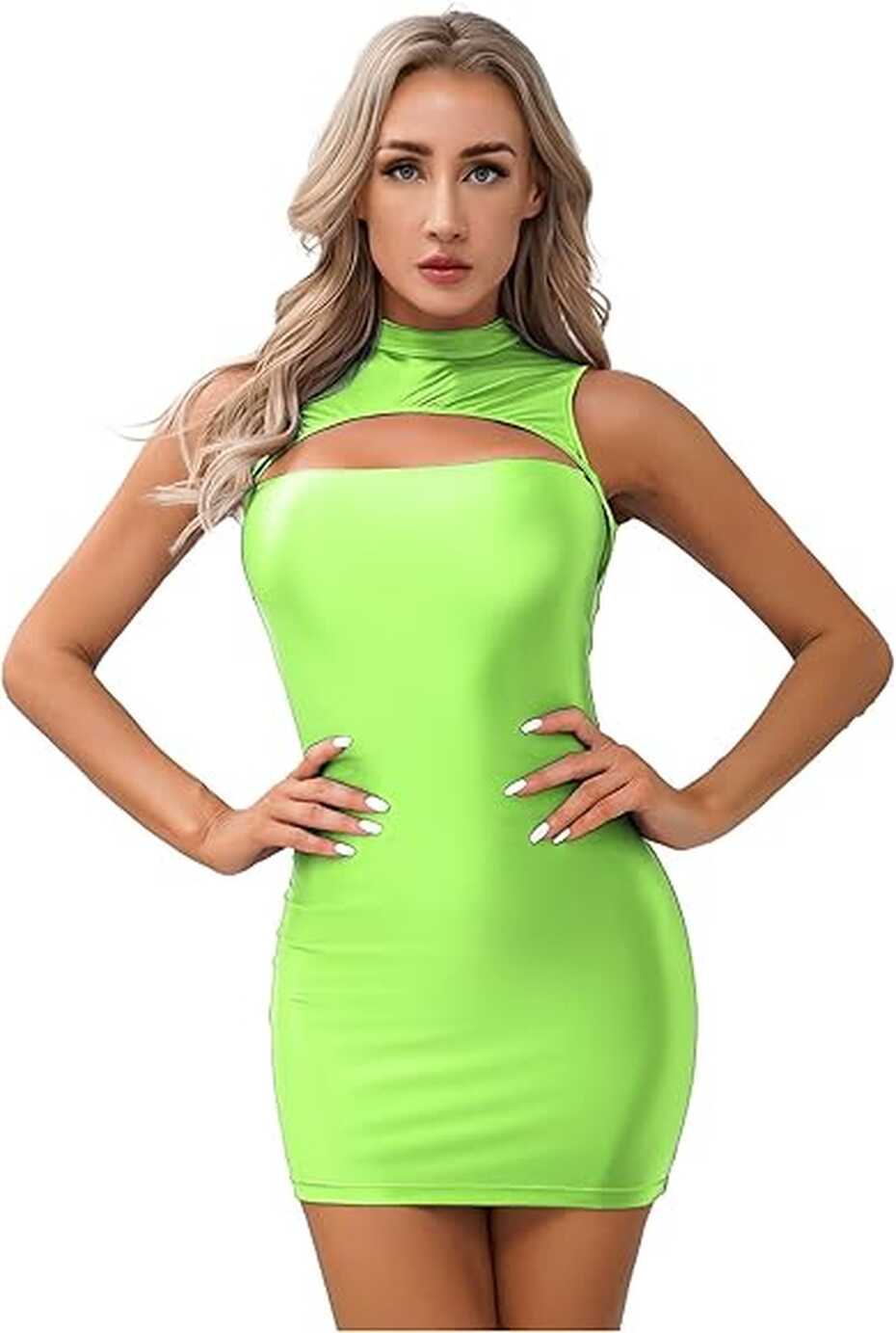 Doomiva Women&#39;s Bodycon Dress Cut Out Party Dress Short Mini Dress ...