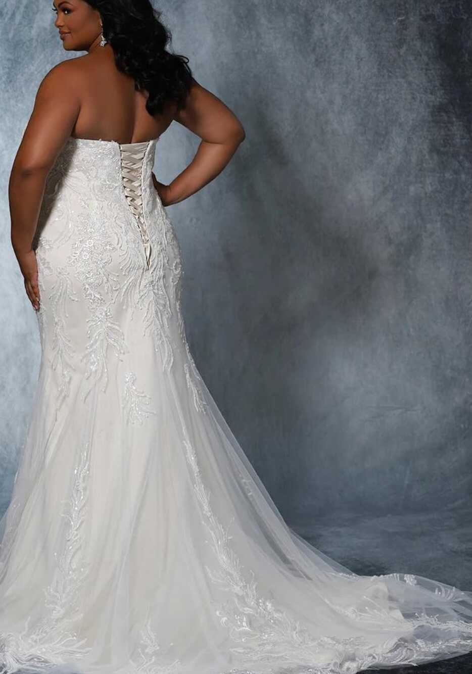 Dramatic Corset Back Mermaid Wedding Dress | Tina