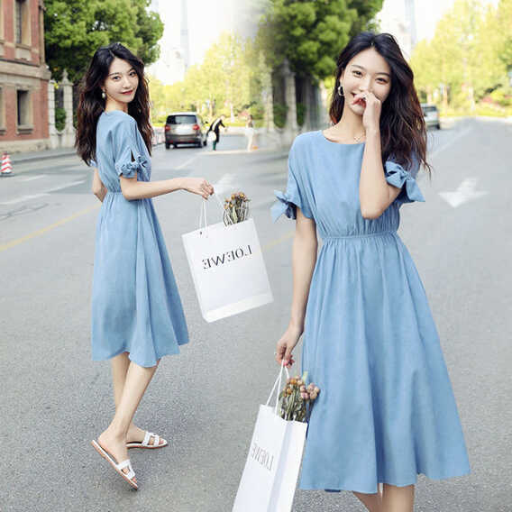 Dress Summer Chiffon Dress Trendy Fashion Ladies Long Skirt Korean ...