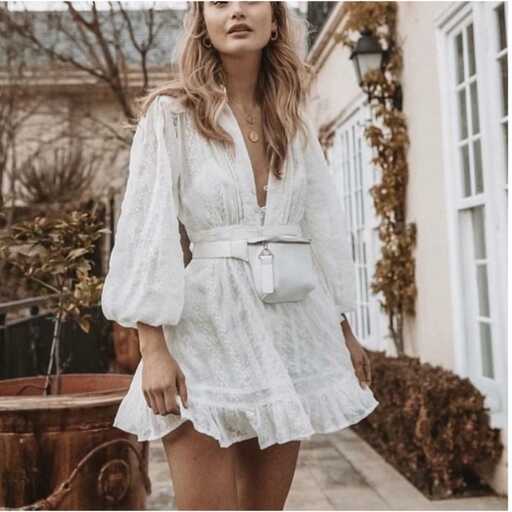 Dresses | Boho Chic Gypsy White Front Tie Mini Dress | Poshmark