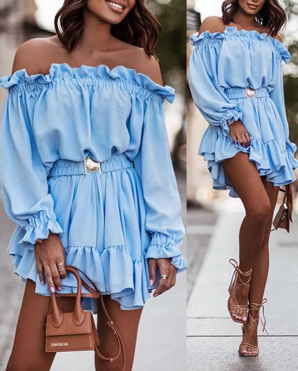 Dresses For Women 2023 Summer Casual Sweet Fashion Off Shoulder ...