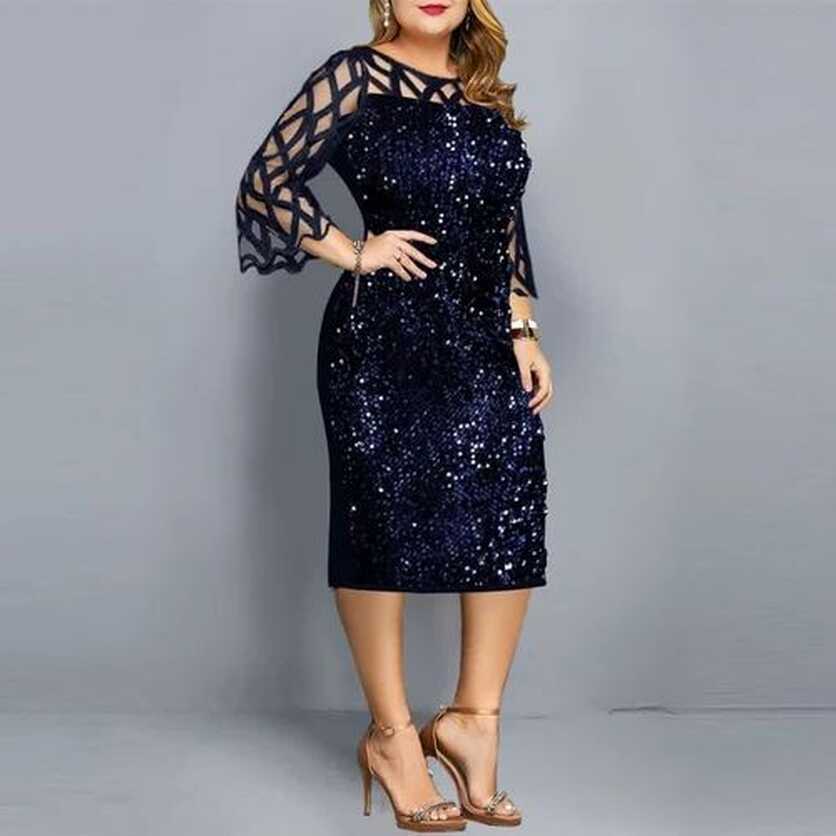 Dresses Party Dresses Sequin Plus Size Women&#39;s Sexy Night Club ...