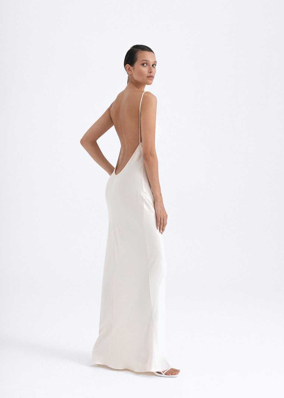 Dresses and skirts &gt; Viscose silk open back maxi dress Buy from e-shop