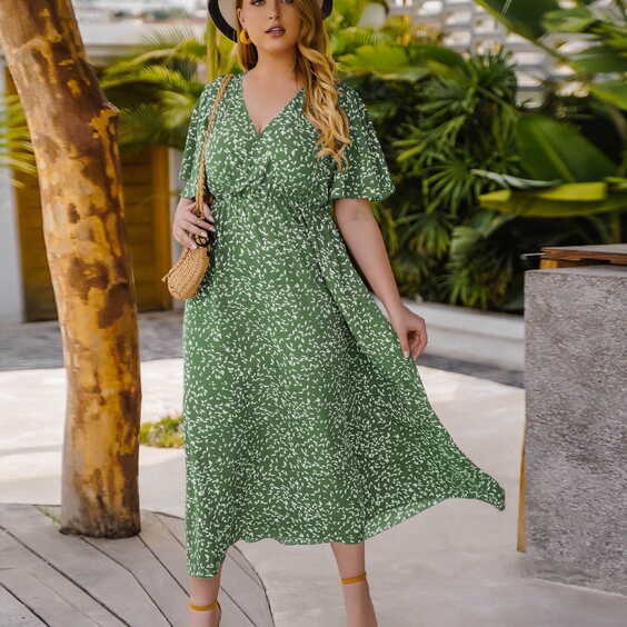 Dresses for Women 2023 Plus Size Summer Casual Midi Clearance ...