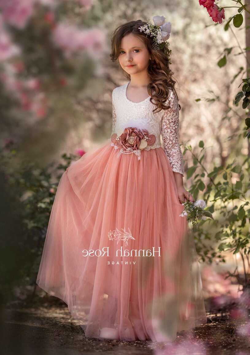 Dusty Pink Flower Girl Dresses - Hannahrosevintageboutique.com