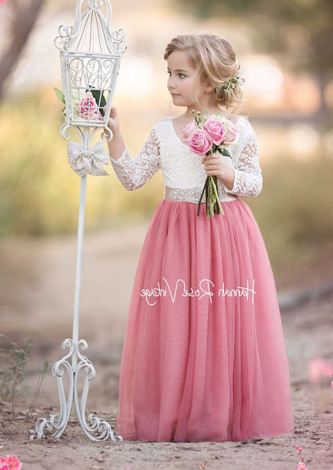 Dusty Rose Flower Girl Dress - Hannahrosevintageboutque.com