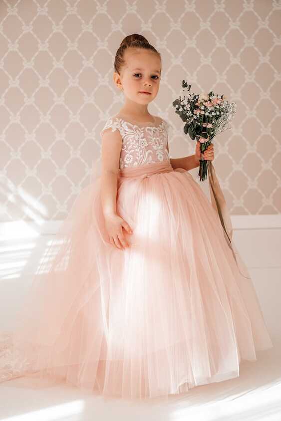 Dusty Rose Flower Girl Dress, Baby Girl Dress,lace Flower Girl ...