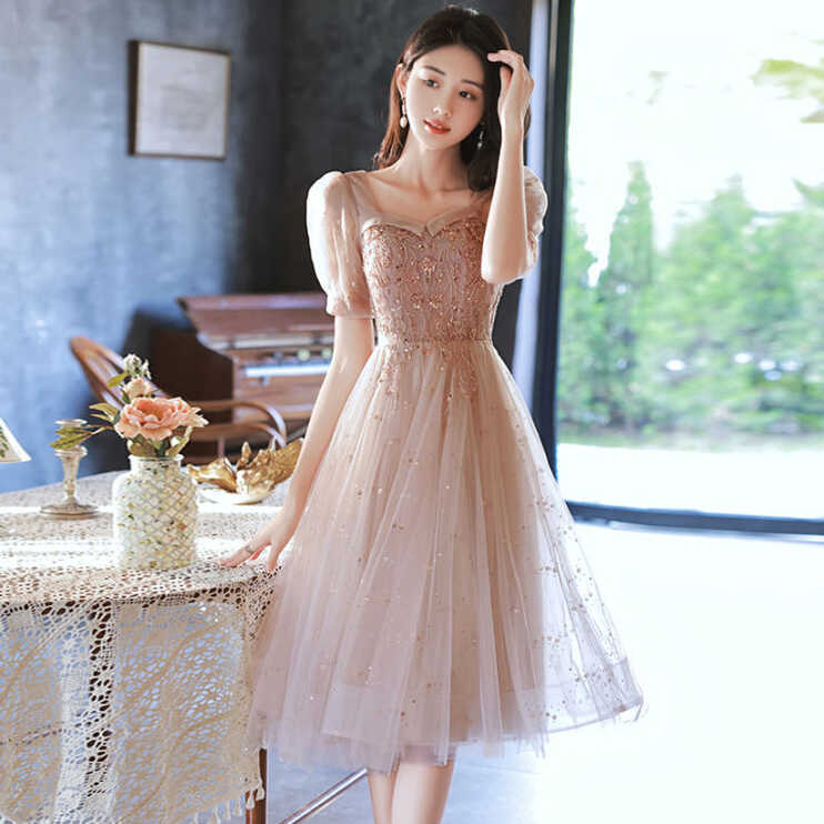 EAGLELY Formal Event French Sequins Glitter Banquet Elegant Pink ...