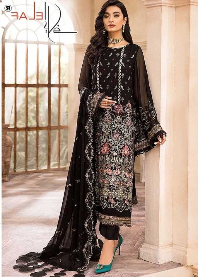 ELAF 149 BLACK DRESS PAKISTANI SUITS NEW COLLECTION