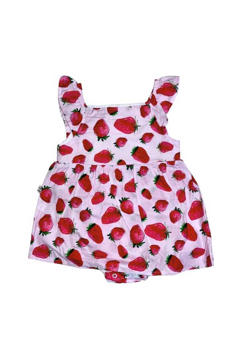 ERVA BABY Baby Girl Printed Cotton Dress - Trendyol