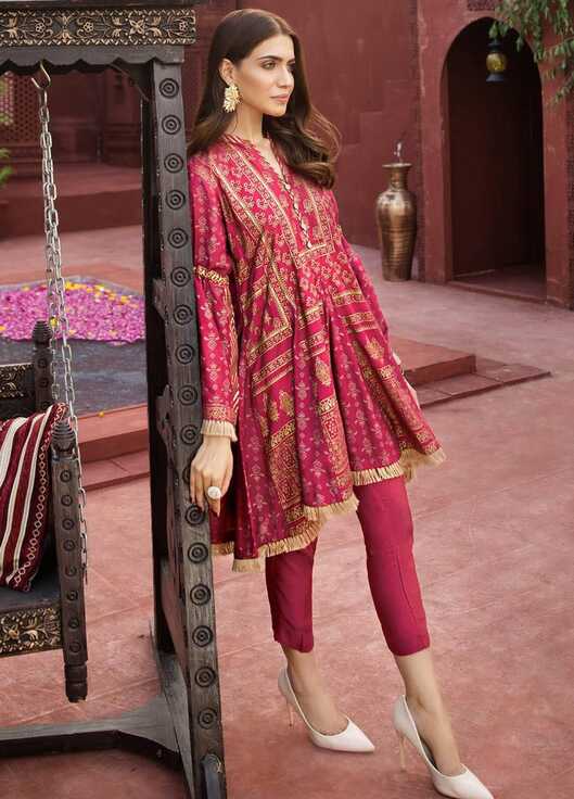 Edenrobe Embroidered Cotton Net Stitched Kurtis 066453 | Pakistani ...