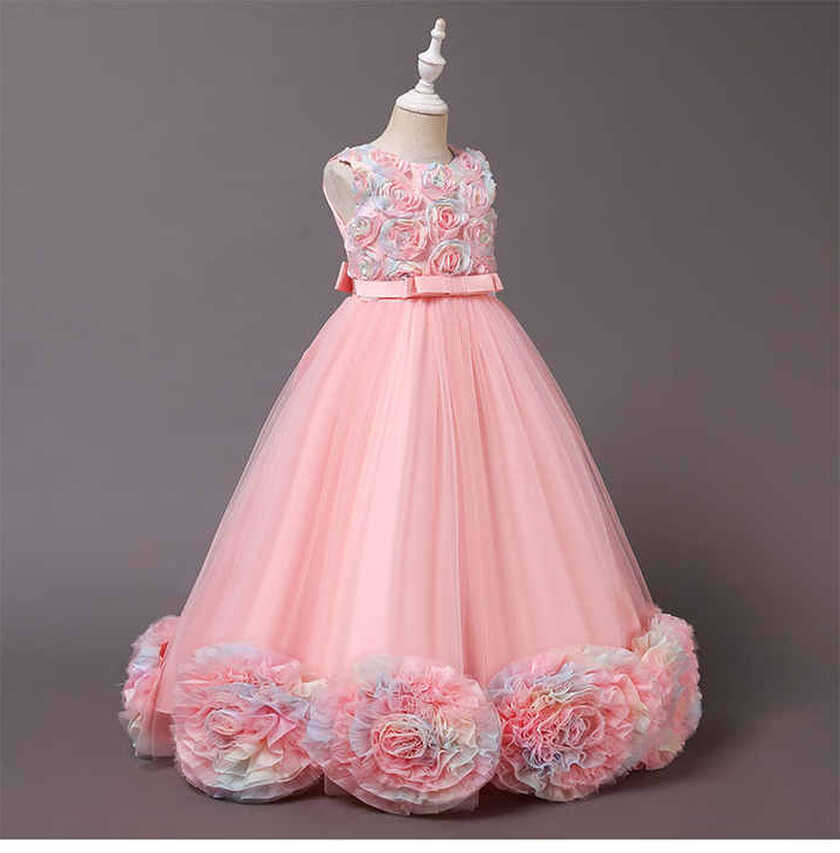 Elegant Ball Gown Girls Wedding Dress Age 5-12 Years Old Flower ...