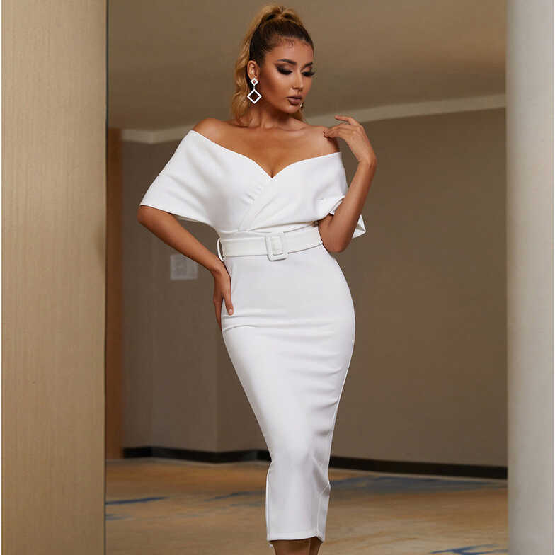 Elegant Dresses | Off Shoulder White Dress – TGC FASHION