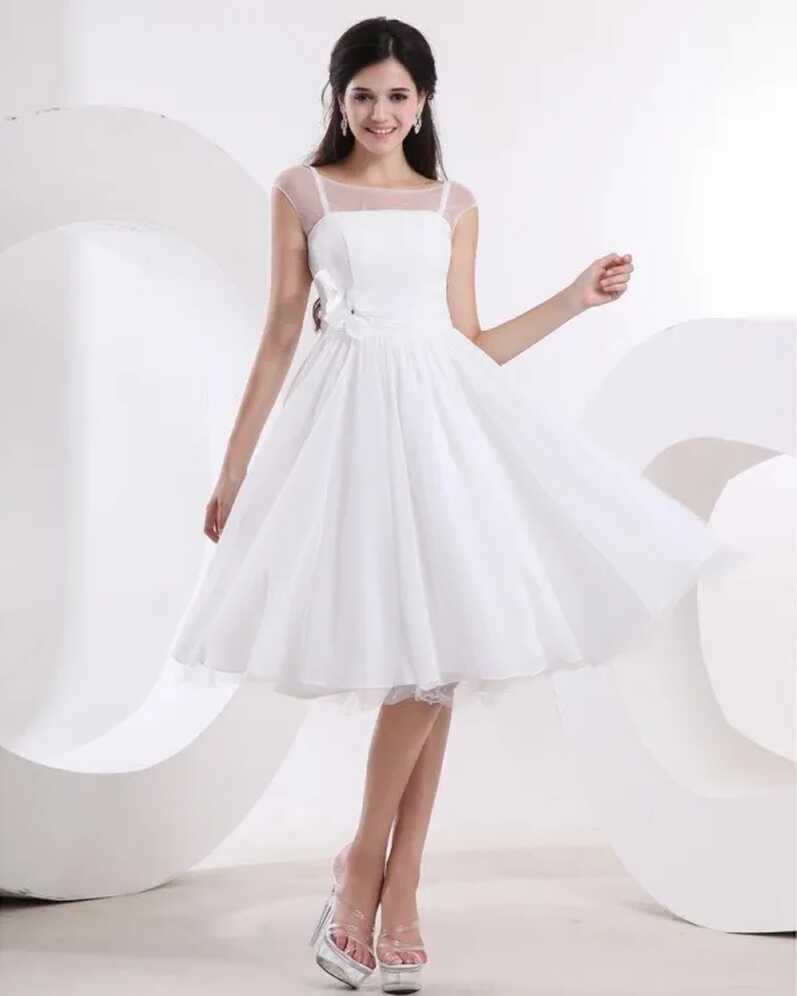 Elegant Jewel Sleeveless Satin Organza Party Dress Graduation Dresses