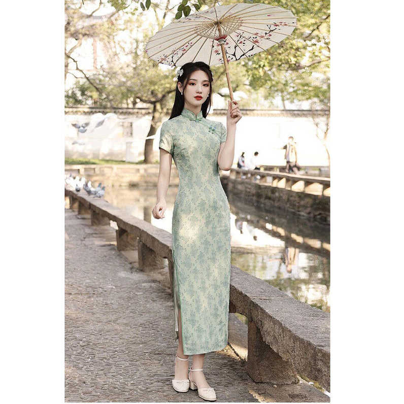 Elegant Modern Improved Cheongsam Dress Women Summer Qipao ...