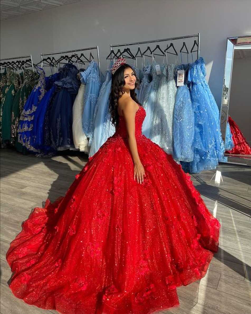 Elegant Red Ball Gown Quinceanera prom Dress For Sweet 16 Y2059 ...