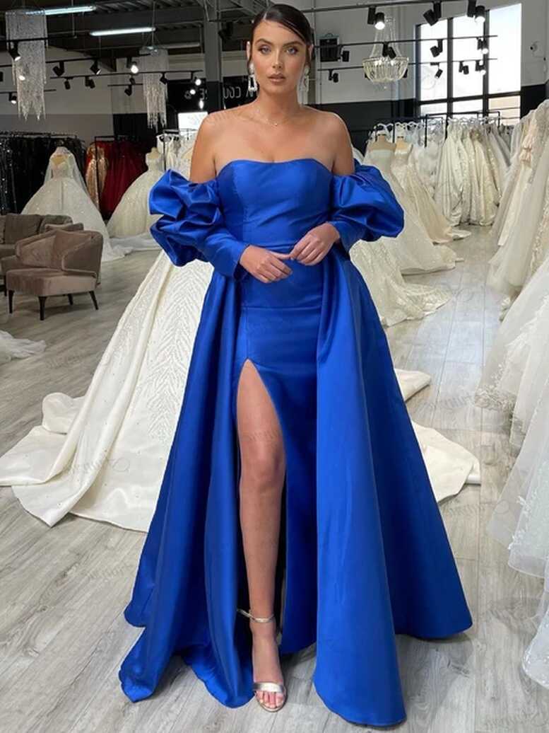 Elegant Royal Blue A-Line Women Formal Dresses Evening Gown ...