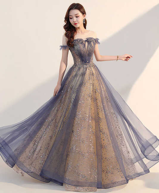 Elegant Tulle Long Prom Dress, Tulle Formal Dress – shopluu