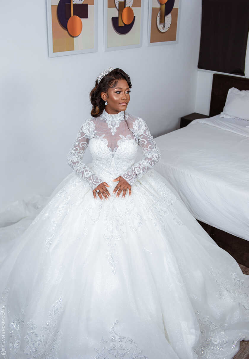 Elegant Turtleneck Ball Gown | Hadassah Bridal House