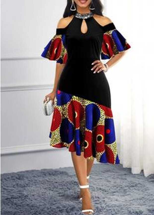 Elegant Womens Asymmetrical Dress – Splendor Of Africa