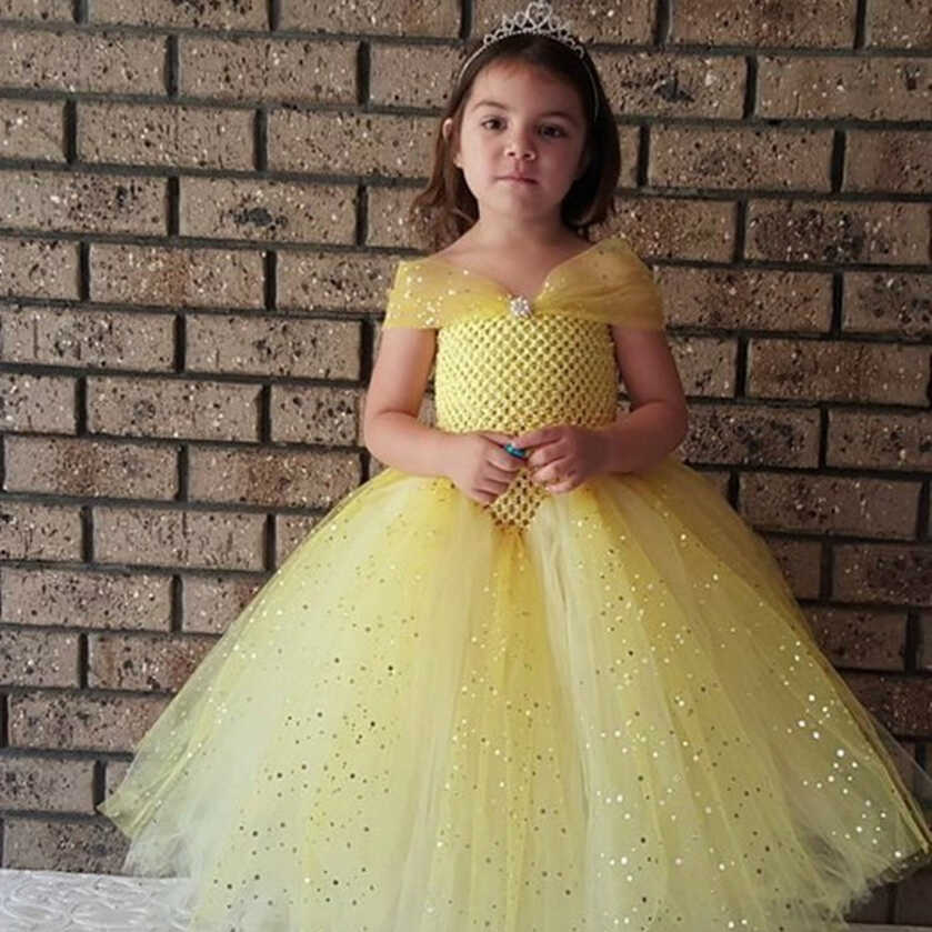 Elegant Yellow Girls Party Tutu Dress Princess Dress Stunning ...