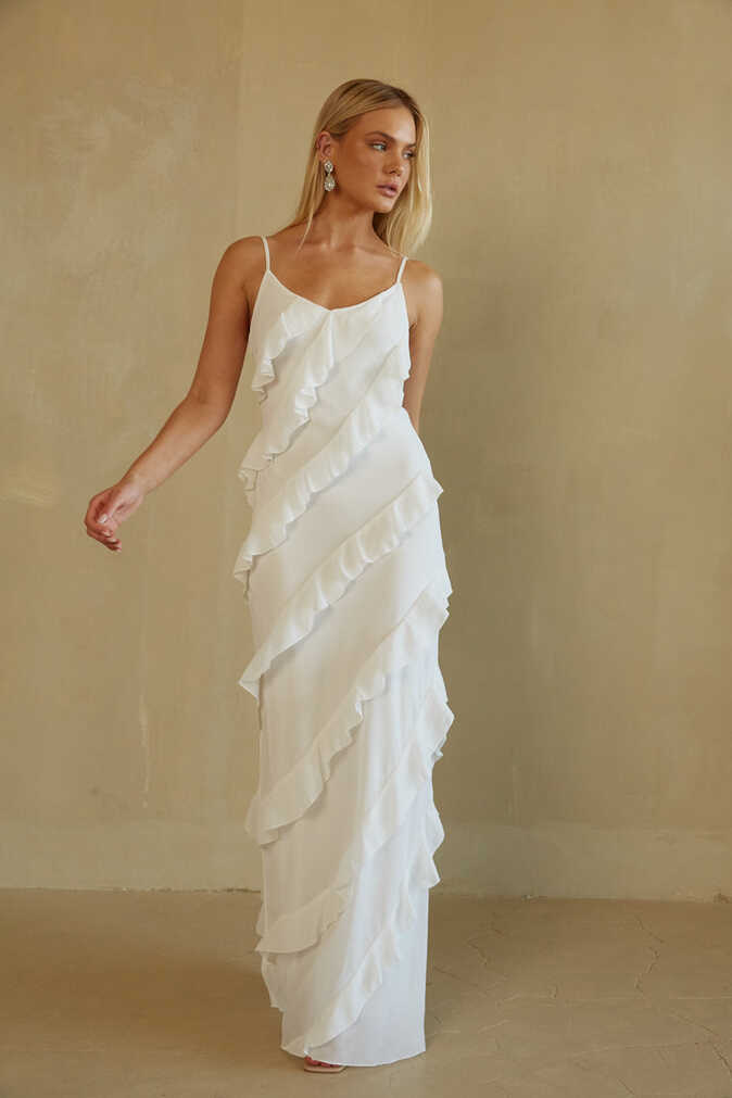 Elizabeth Tiered Ruffle Maxi Dress • Shop American Threads Women&#39;s ...