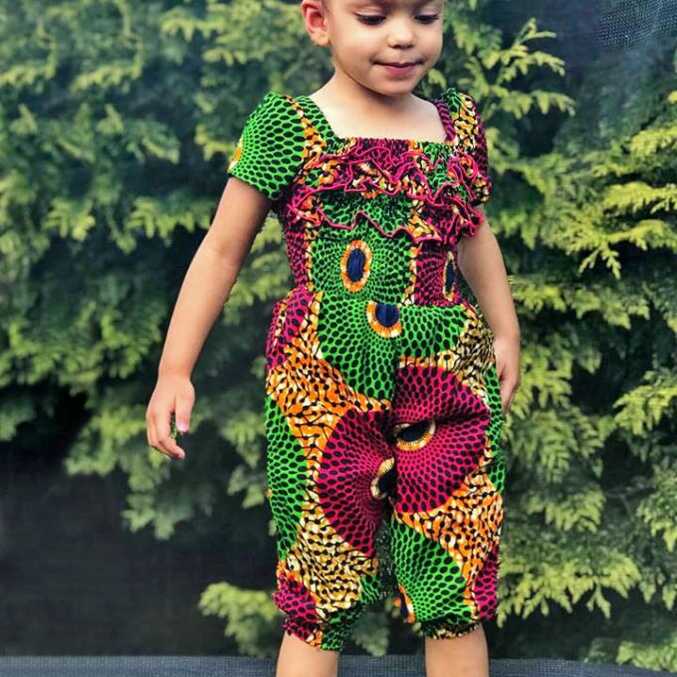 Ellema African Ankara Print Kid&#39;s Jumpsuit - African Clothing ...