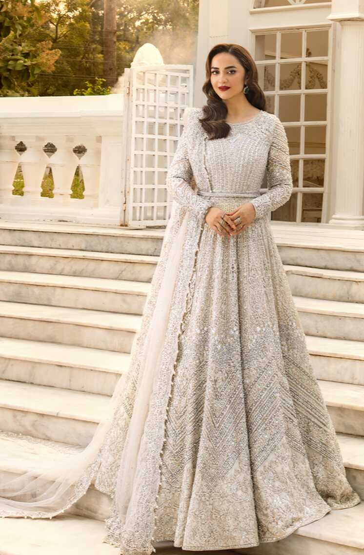 Embellished Bridal Maxi Style Pakistani Wedding Dress – Nameera by ...