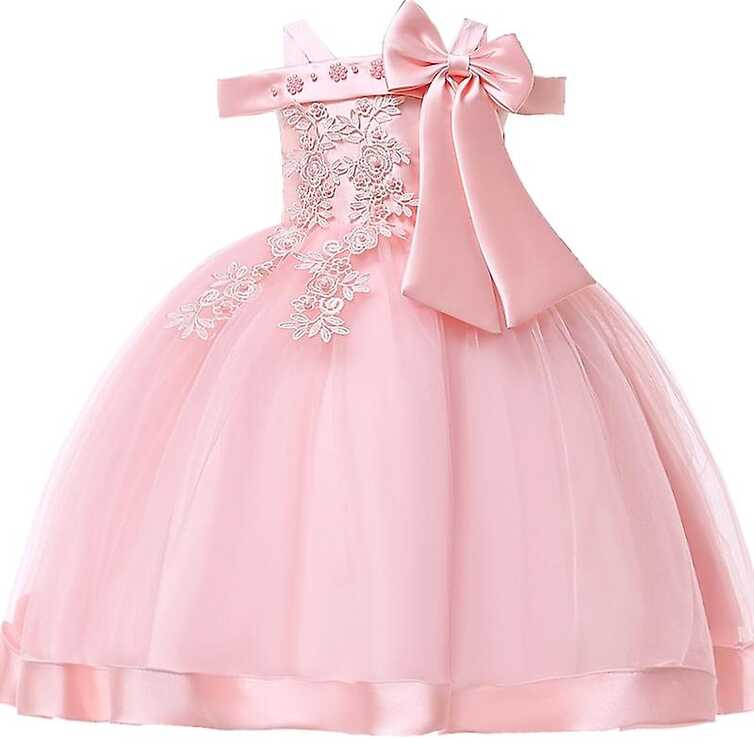 Embroidery Silk Princess Dress For Baby Girl Flower Elegant Girls ...