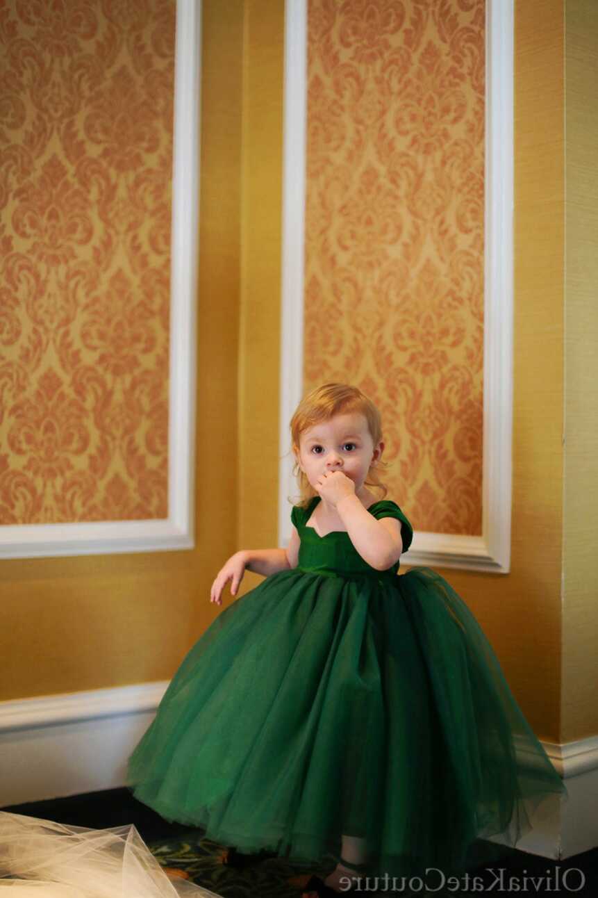 Emerald Flower Girl Dress - Etsy