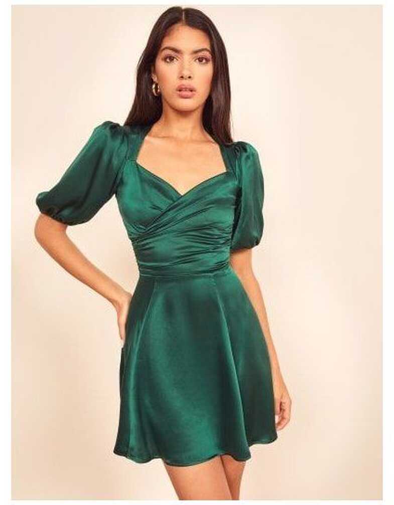 Emerald Green Dress Short Classy