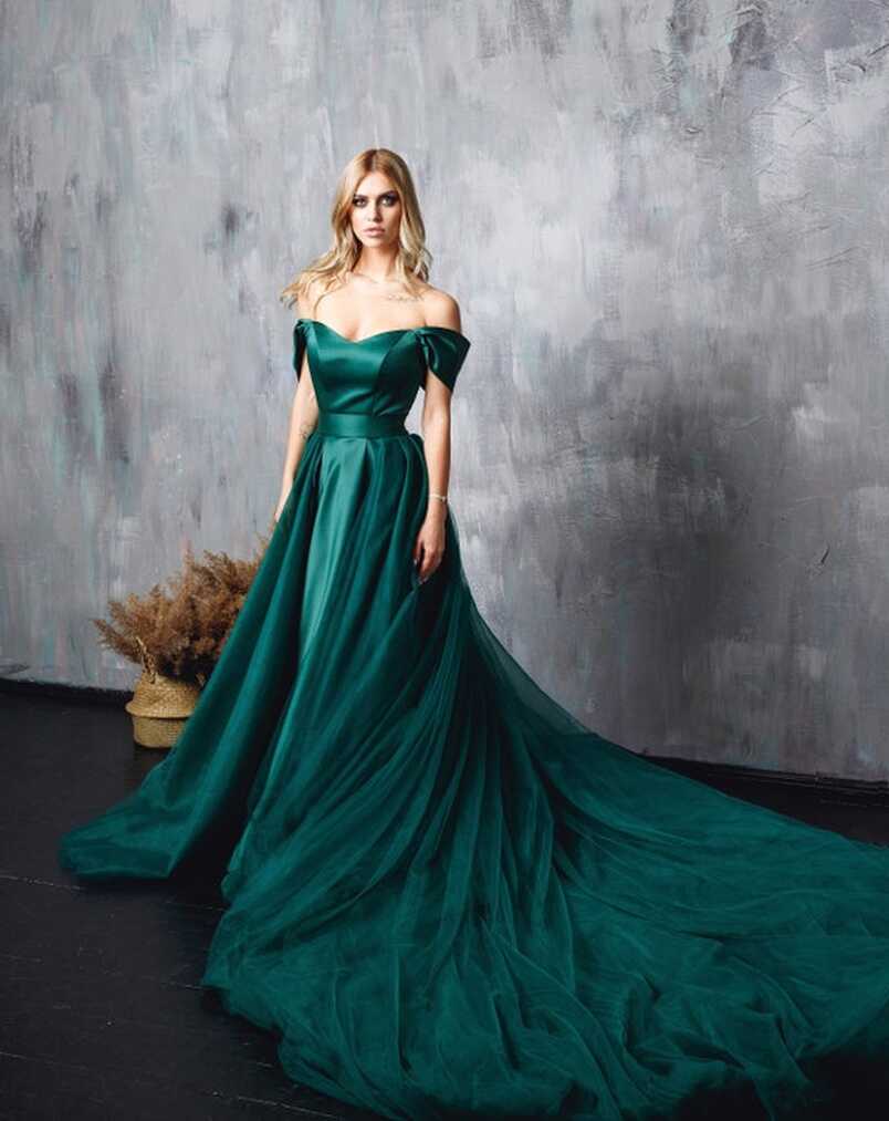 Emerald Green Satin Corset Wedding Guest Dress. 2 in 1 Transformer ...