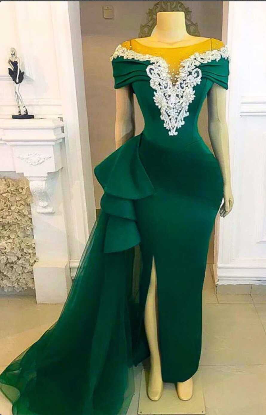 Emerald Green Wedding Reception Dress, African Wedding Dress ...