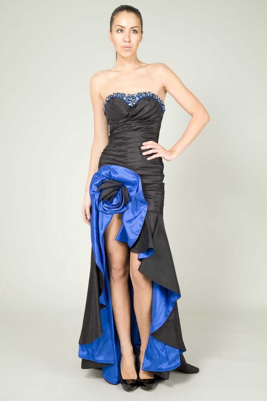 Erika&#39;s Black &amp; Royal Blue Prom Dress – Dynasty London