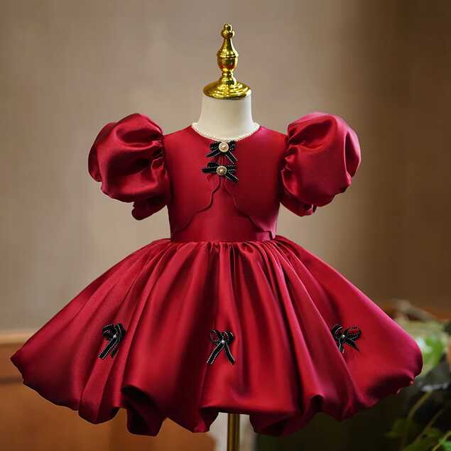 European American Retro Velvet Red Dress – Danelya&#39;s closet