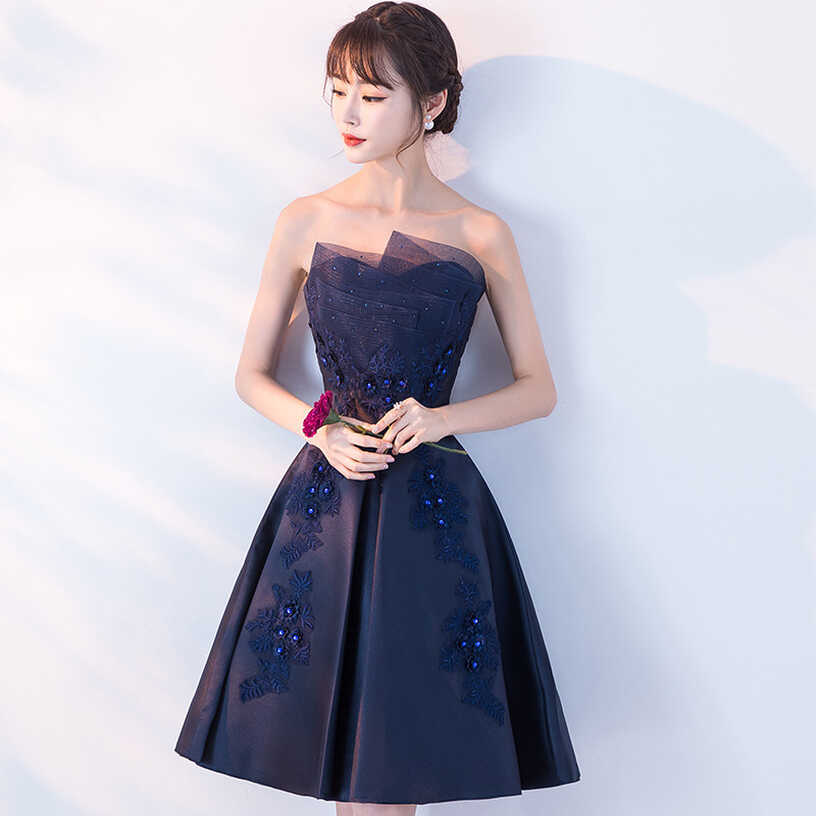 Evening Dress Female 2019 New Korean Style Banquet Dress Cocktail ...