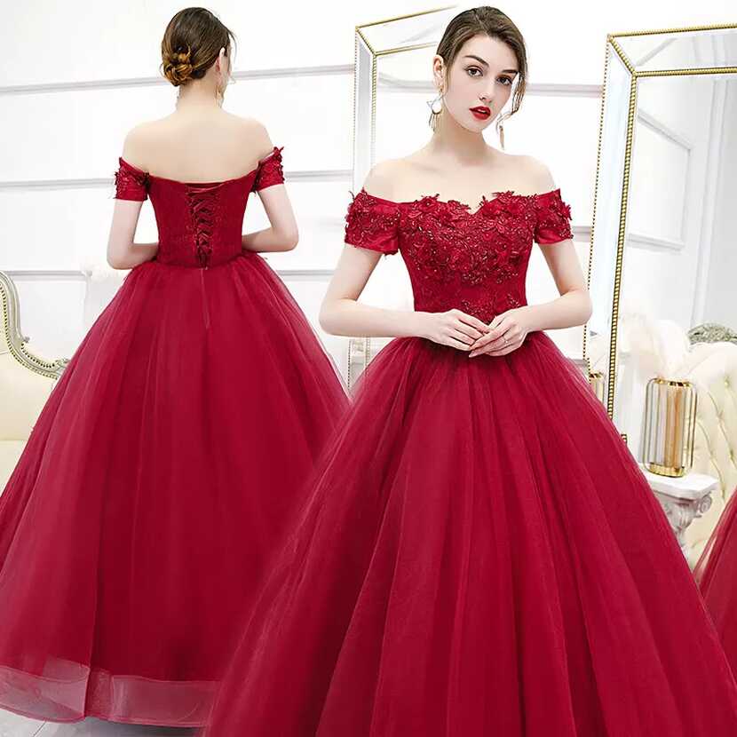 Evening Formal Party Ball Gown Prom Bridesmaid Princess Host Show ...