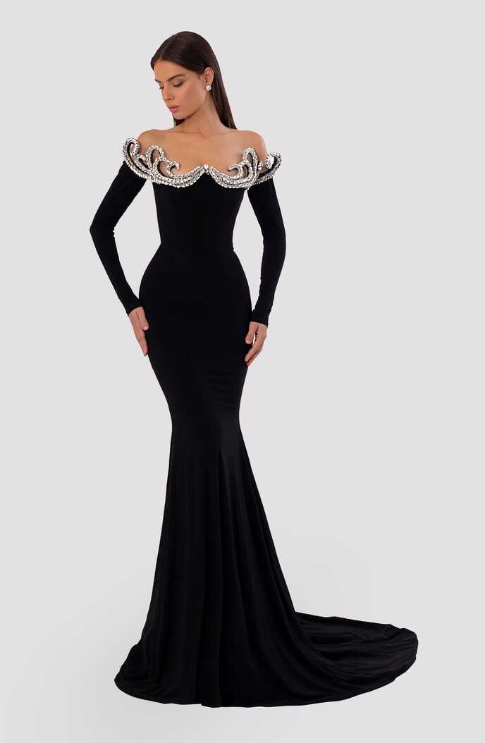 Evening Long Black Dress – ALBINA DYLA