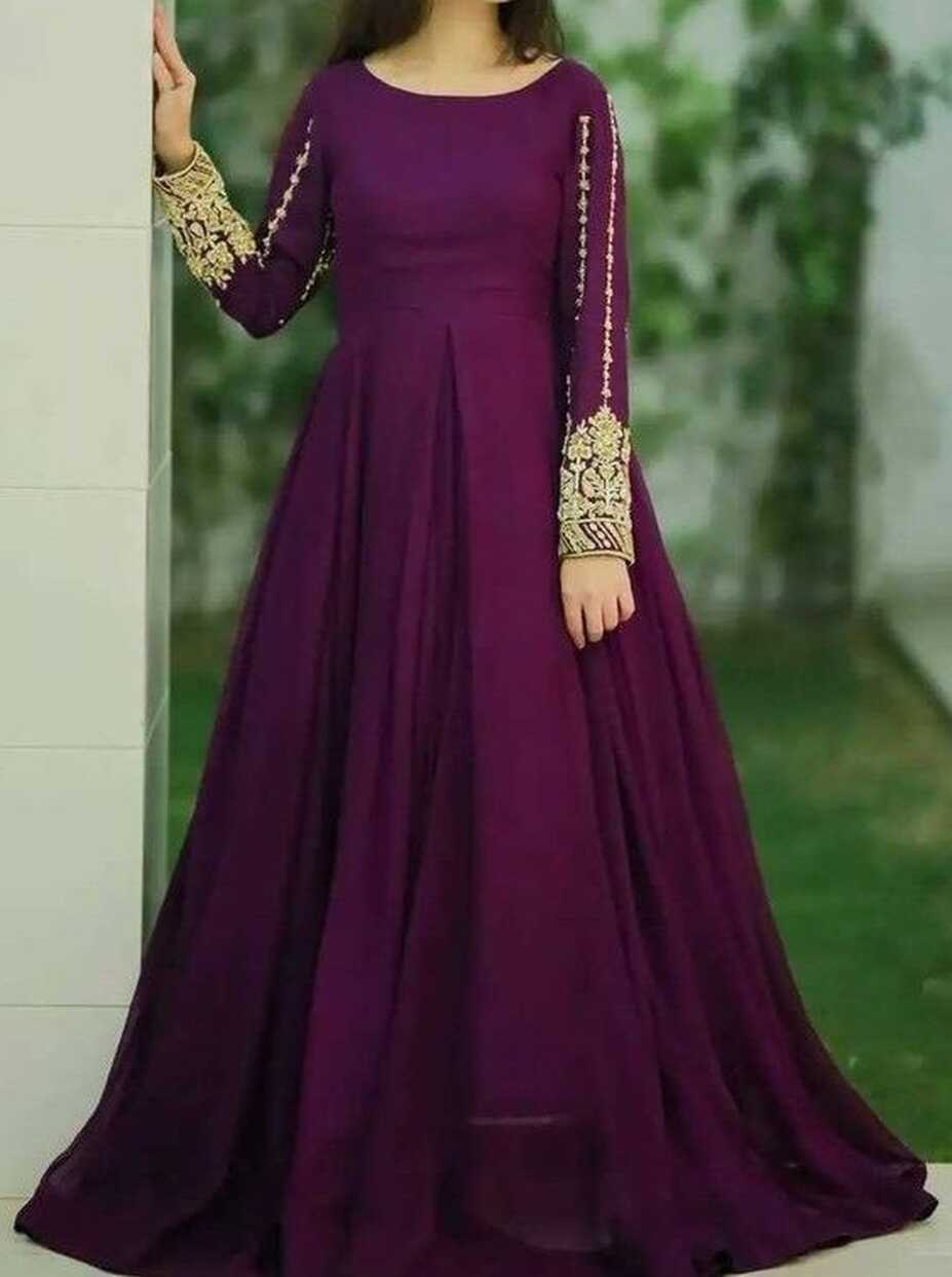 Extremely Beautiful Purple Dress Design| Purple Pakistani Dresses ...